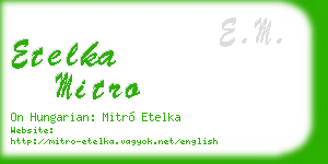 etelka mitro business card